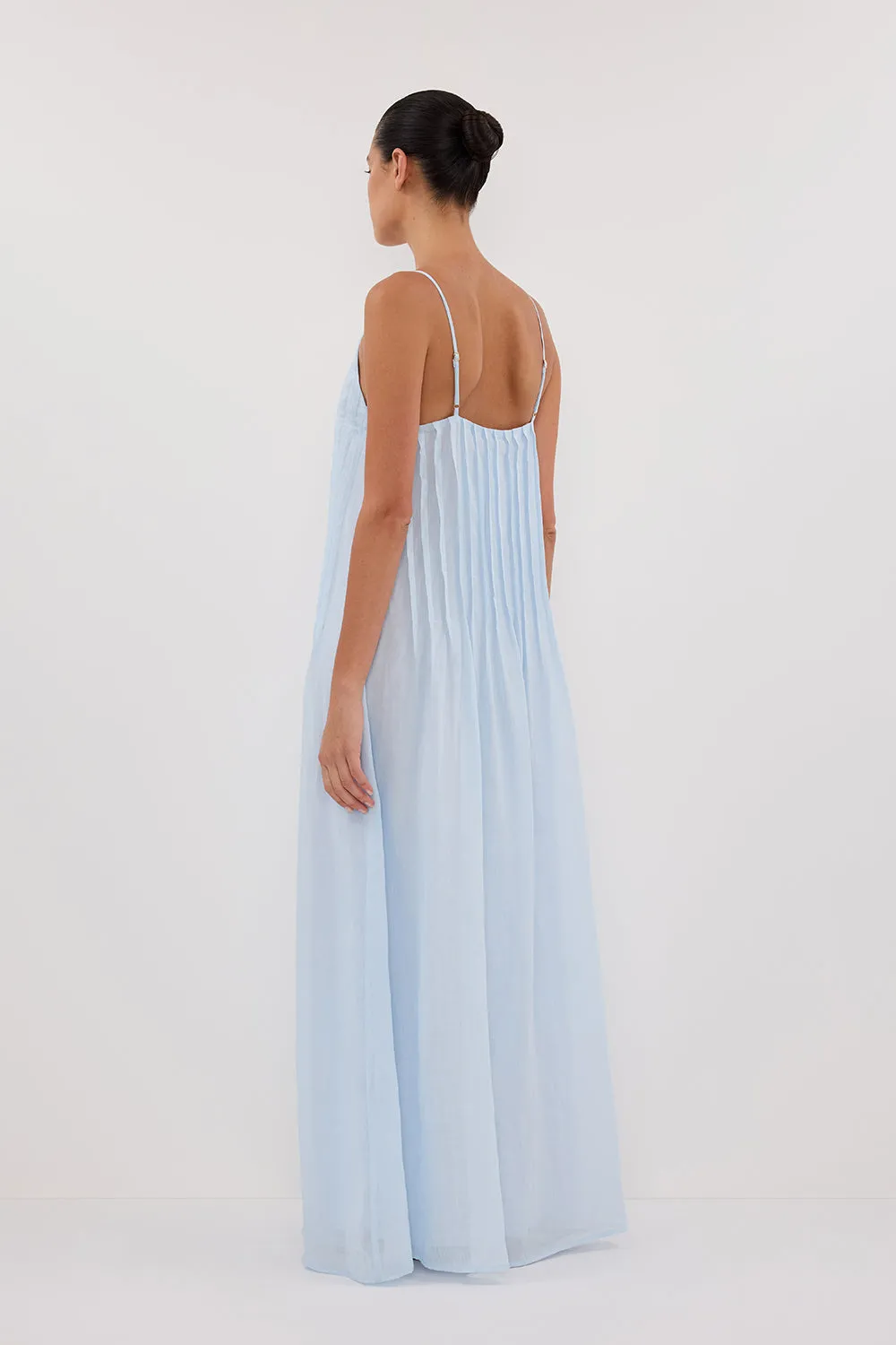 Dissh TAHLIA CORNFLOWER RAMIE MIDI DRESS