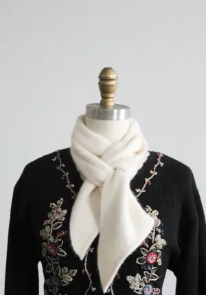 eggshell winter scarf 1919 Vintage