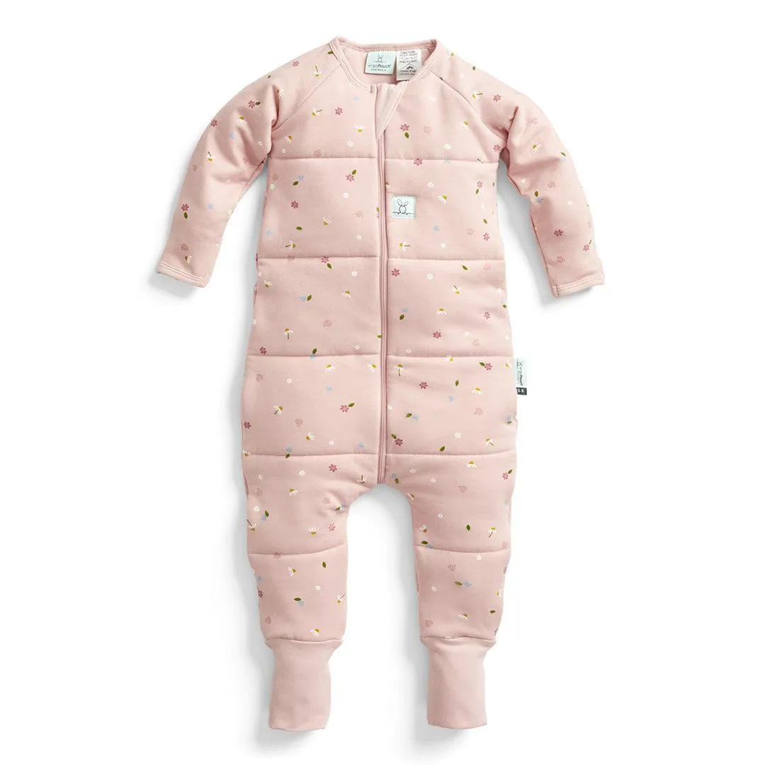 ergoPouch Organic Winter Long Sleeved Sleep Onesie - 2.5 TOG - Daisies