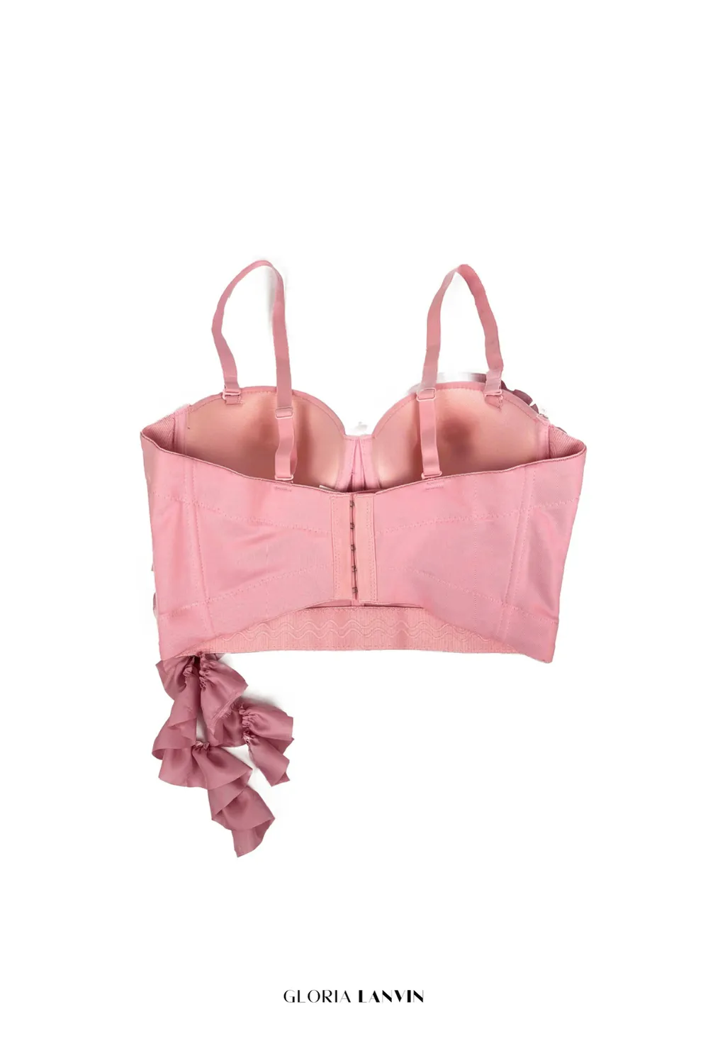 Flower Tassel fishbone Corset in pink Gloria Lanvin