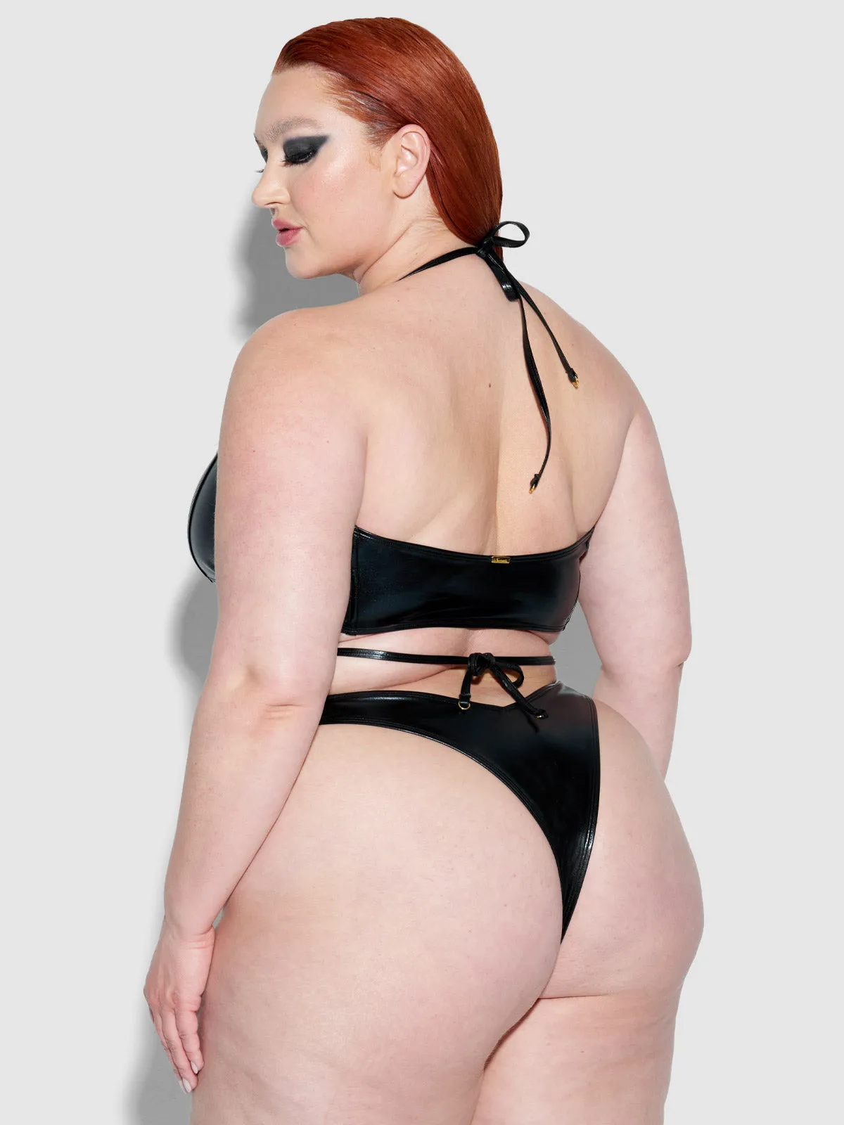 Frederick's Of Hollywood Onyx Corset Bandeau Swim Top Juicy Couture