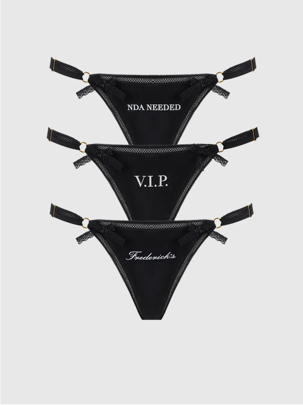 Frederick's Statement Cotton G-String 3 Pack