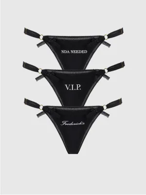 Frederick's Statement Cotton G-String 3 Pack