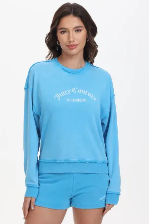 French Terry Embroidered Crewneck Juicy Couture