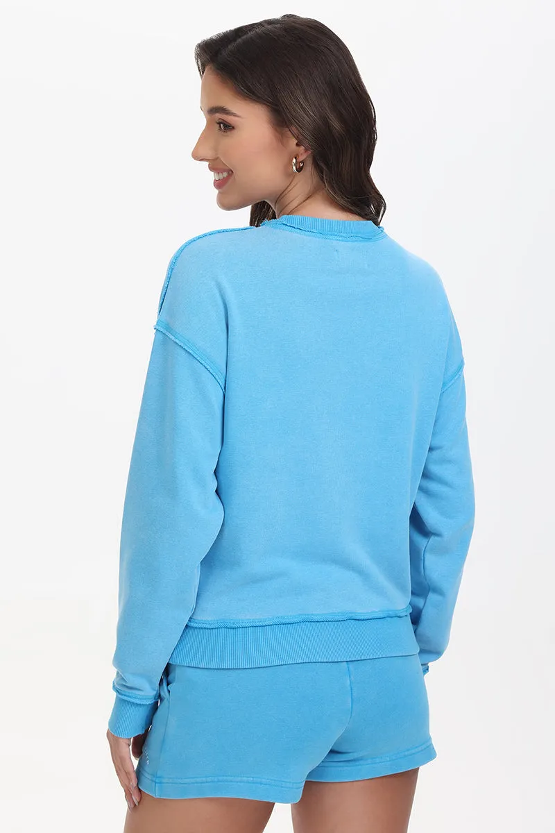 French Terry Embroidered Crewneck Juicy Couture