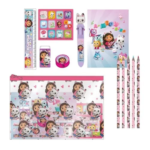 Gabby's Dollhouse School Stationery Set - Multicoloured (One Size)
