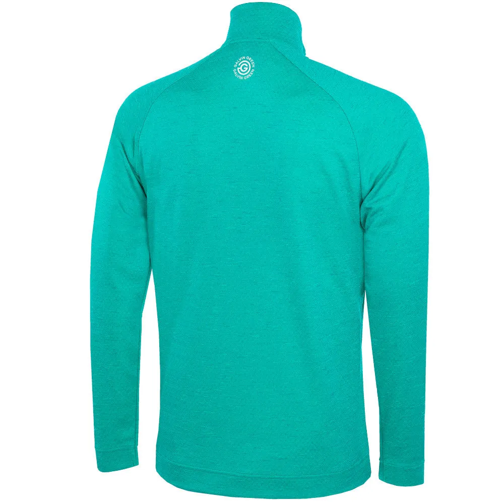 Galvin Green Dion 1/4 Zip Pullover - Atlantis Green Melange