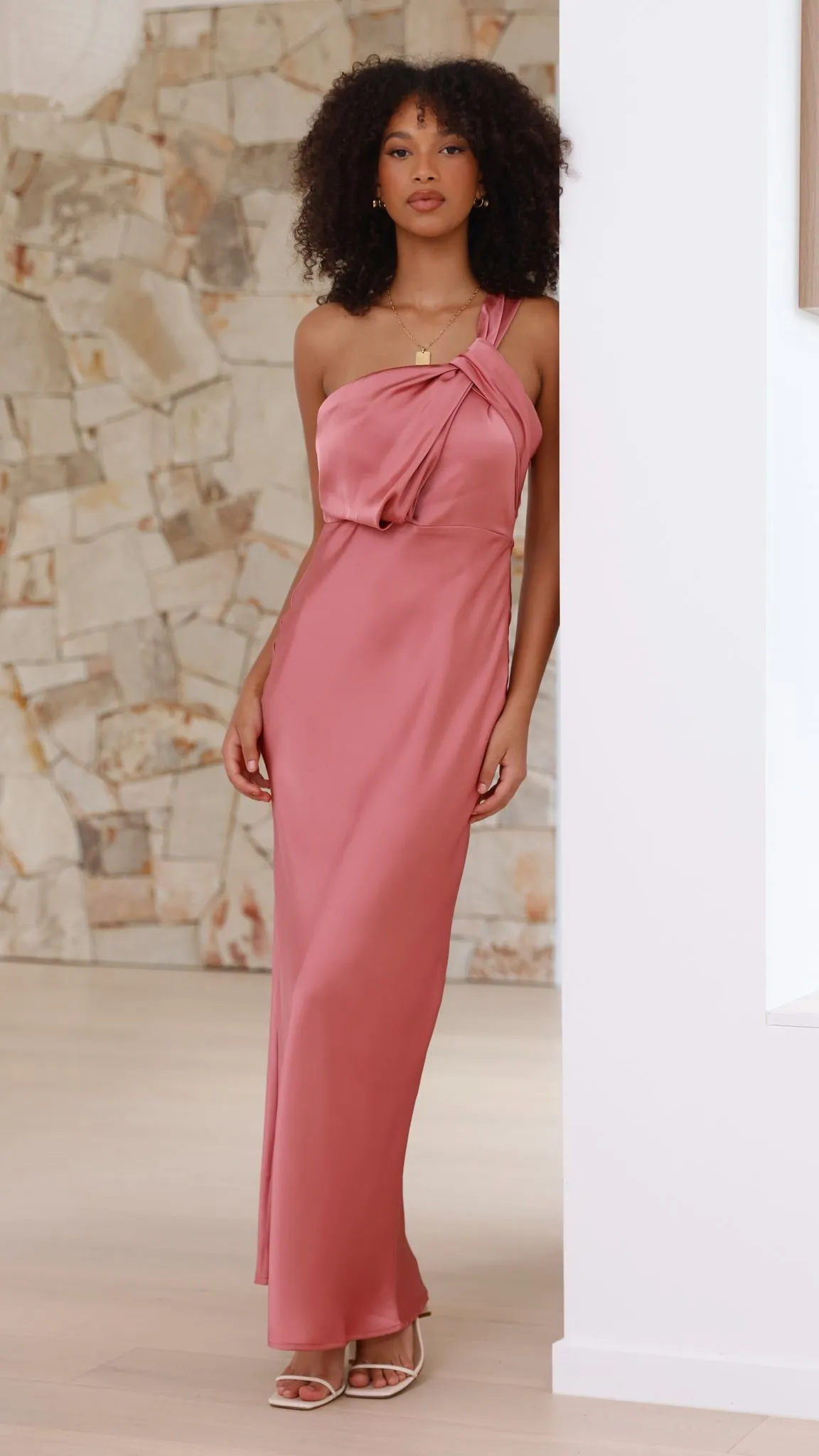 Greta Maxi Dress - Baked Rose Billy J