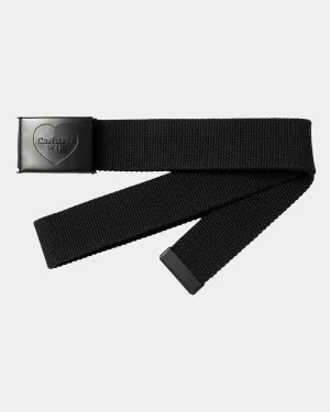 Heart Clip Belt | Black / Black Carhartt WIP