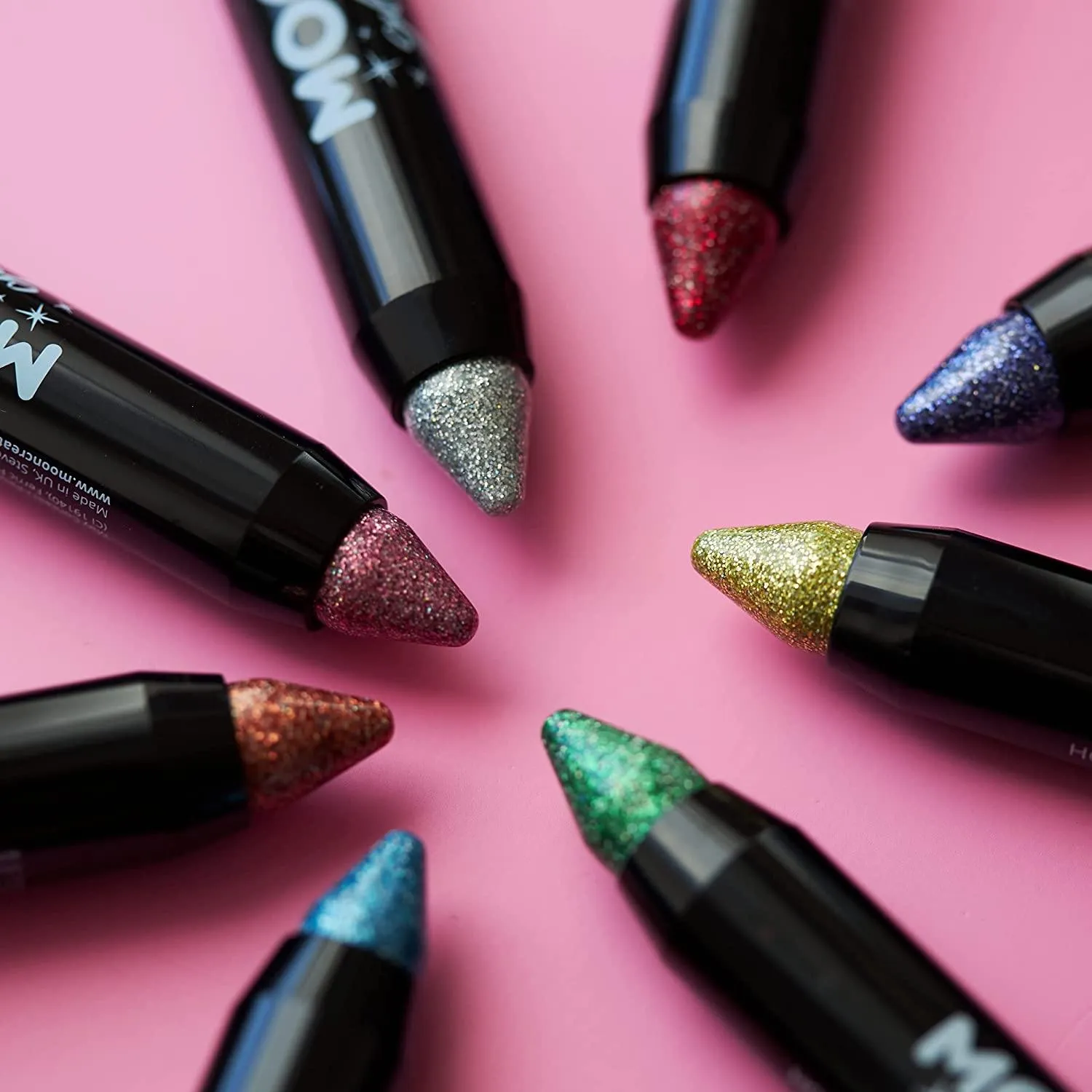 Holographic Glitter Paint Stick Body Crayon makeup for the Face & Body by Moon Glitter - 3.5g - Silver