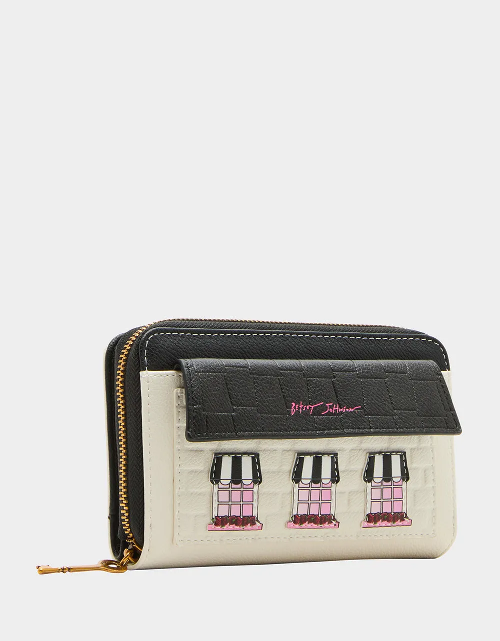 HOUSE OF BETSEY WALLET BLACK WHITE Betsey Johnson