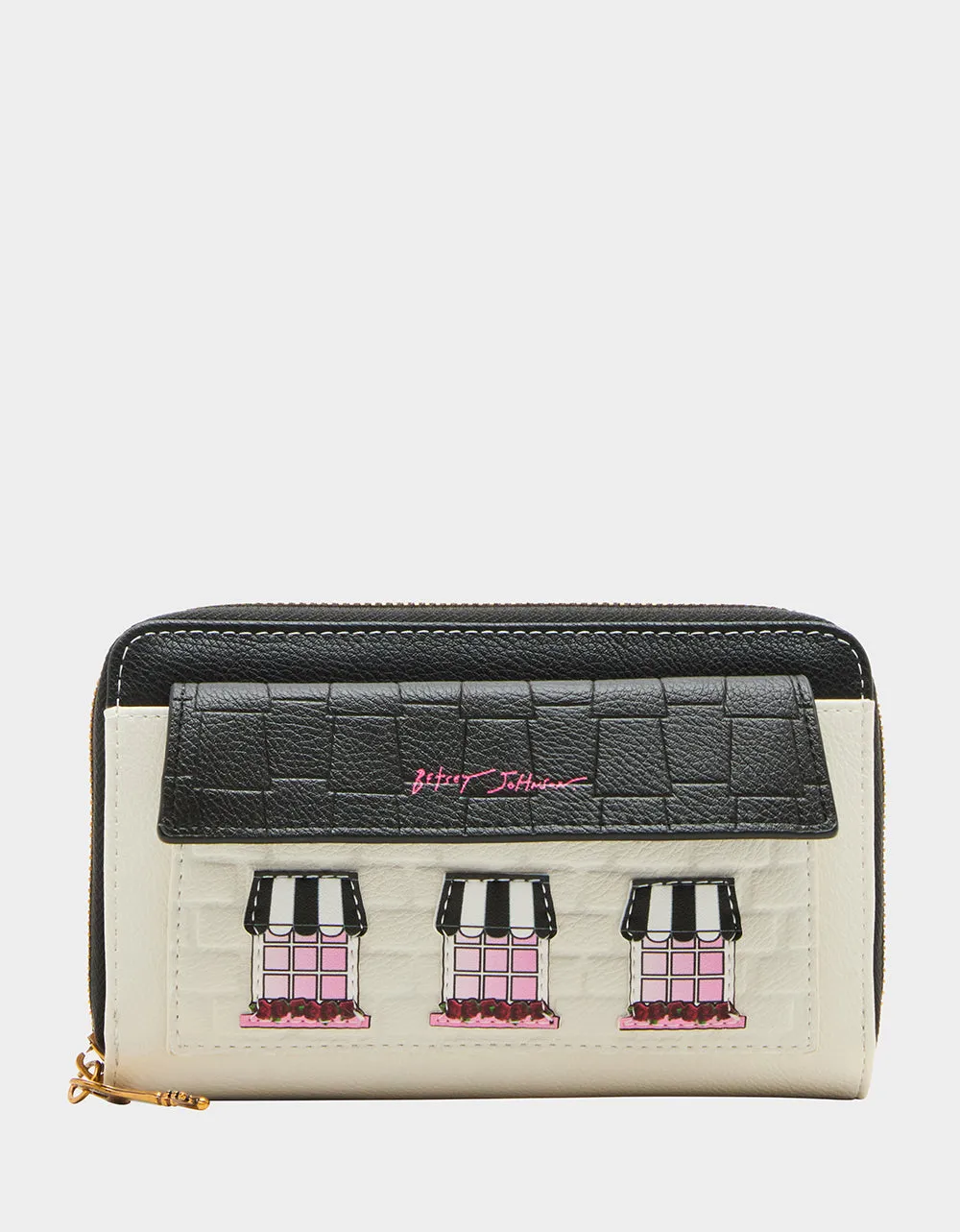 HOUSE OF BETSEY WALLET BLACK WHITE Betsey Johnson