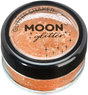 Iridescent Glitter Shakers by Moon Glitter Orange Cosmetic Festival Makeup Glitter