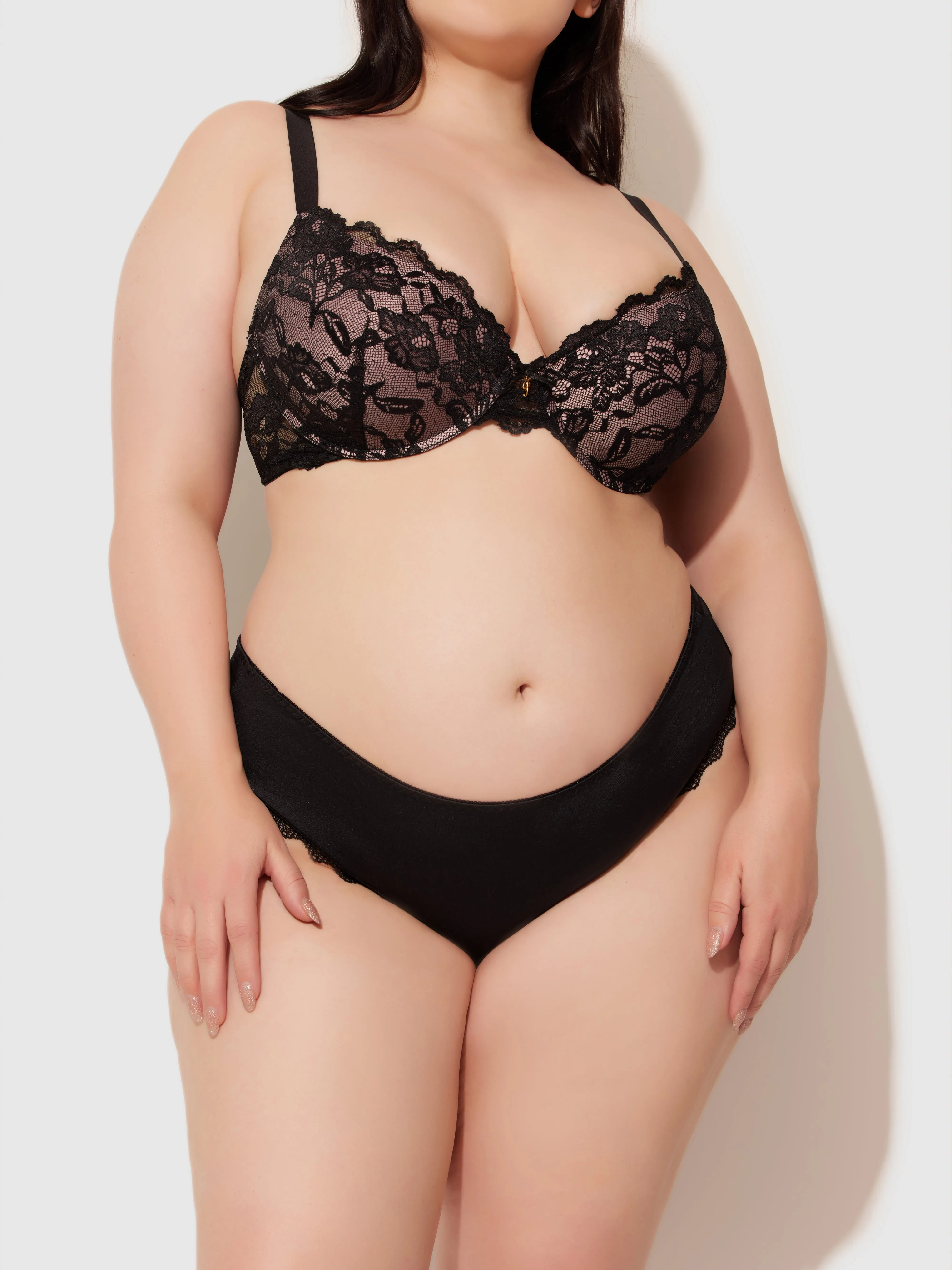 Jenna Micro & Lace Heart Cheeky