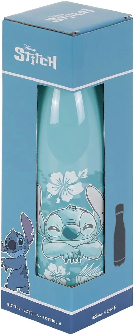 Karactermania Lilo and Stitch Aloha Bottle, Blue, Reusable Water Bottle (06773)