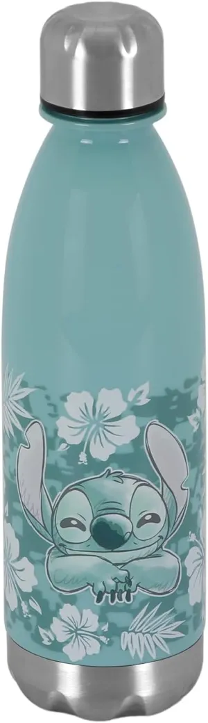 Karactermania Lilo and Stitch Aloha Bottle, Blue, Reusable Water Bottle (06773)