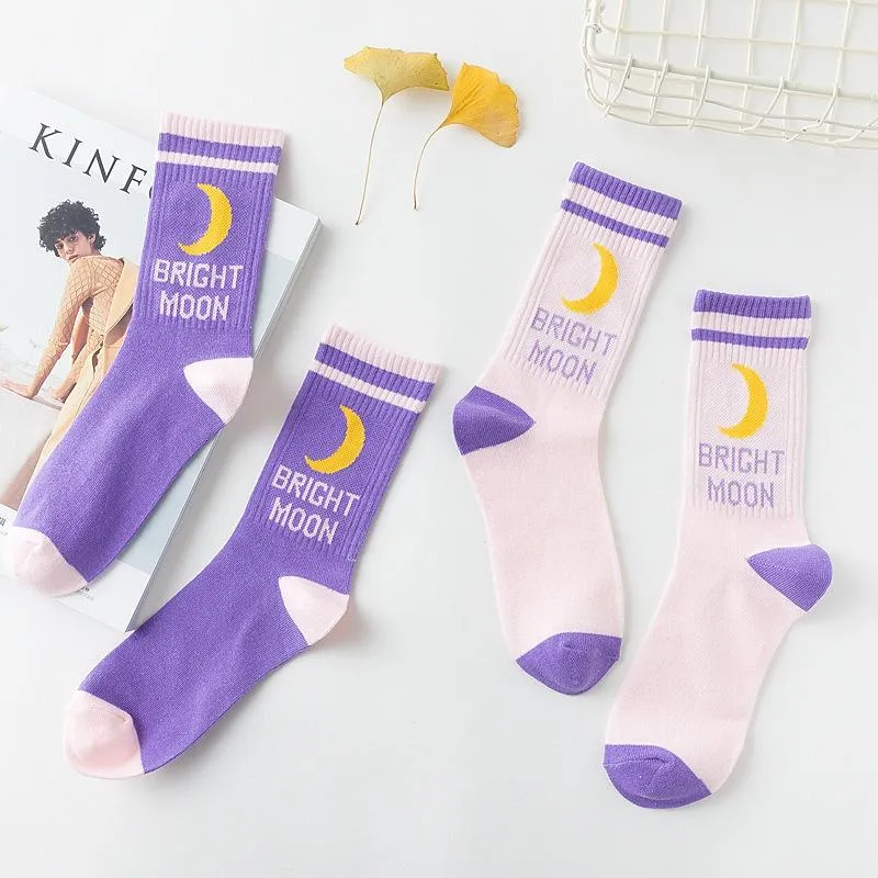 Kawaii Moon Socks