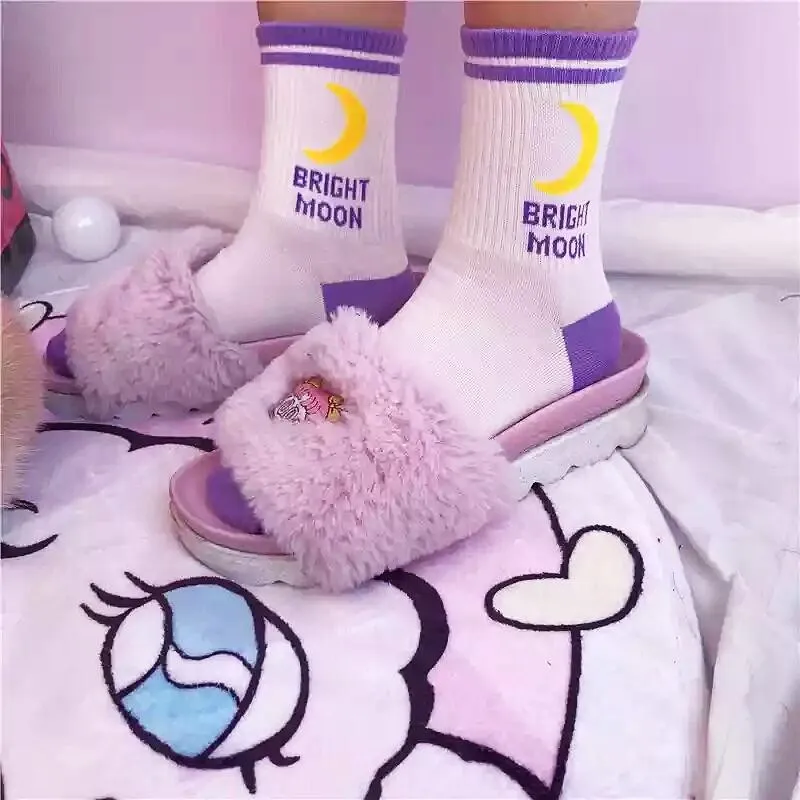 Kawaii Moon Socks
