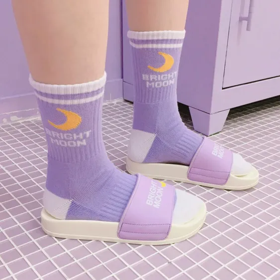 Kawaii Moon Socks