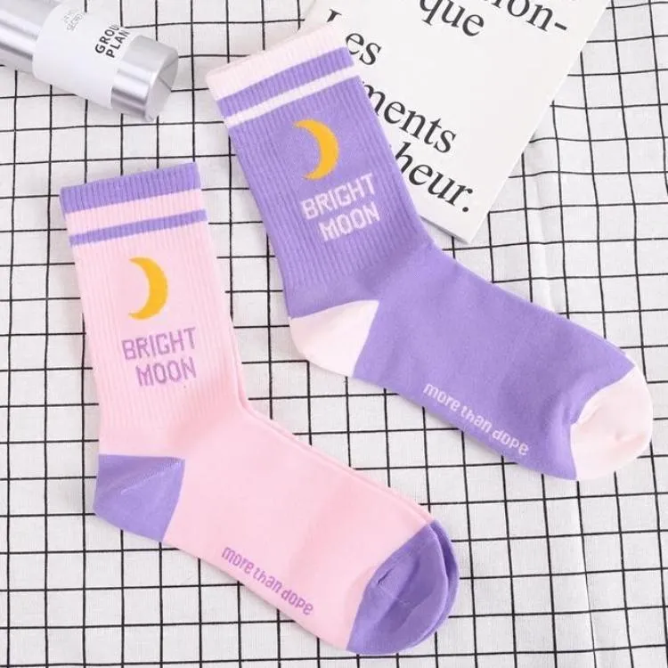 Kawaii Moon Socks