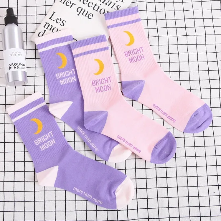 Kawaii Moon Socks