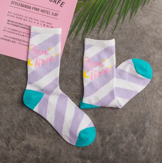 Kawaii Moon Socks