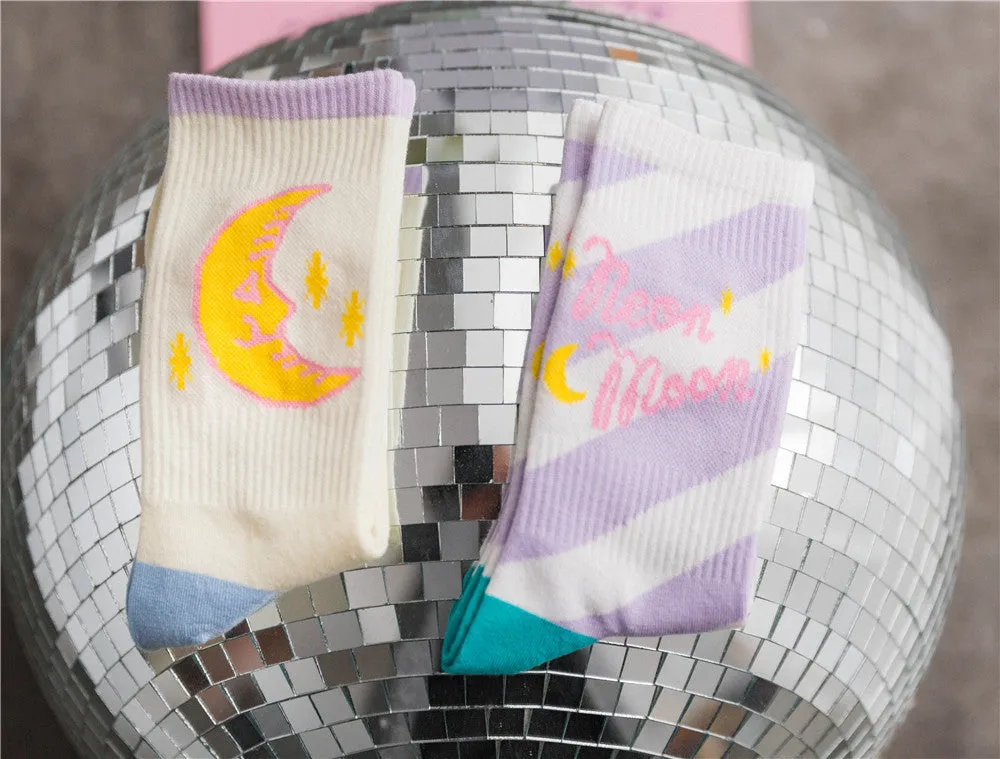 Kawaii Moon Socks