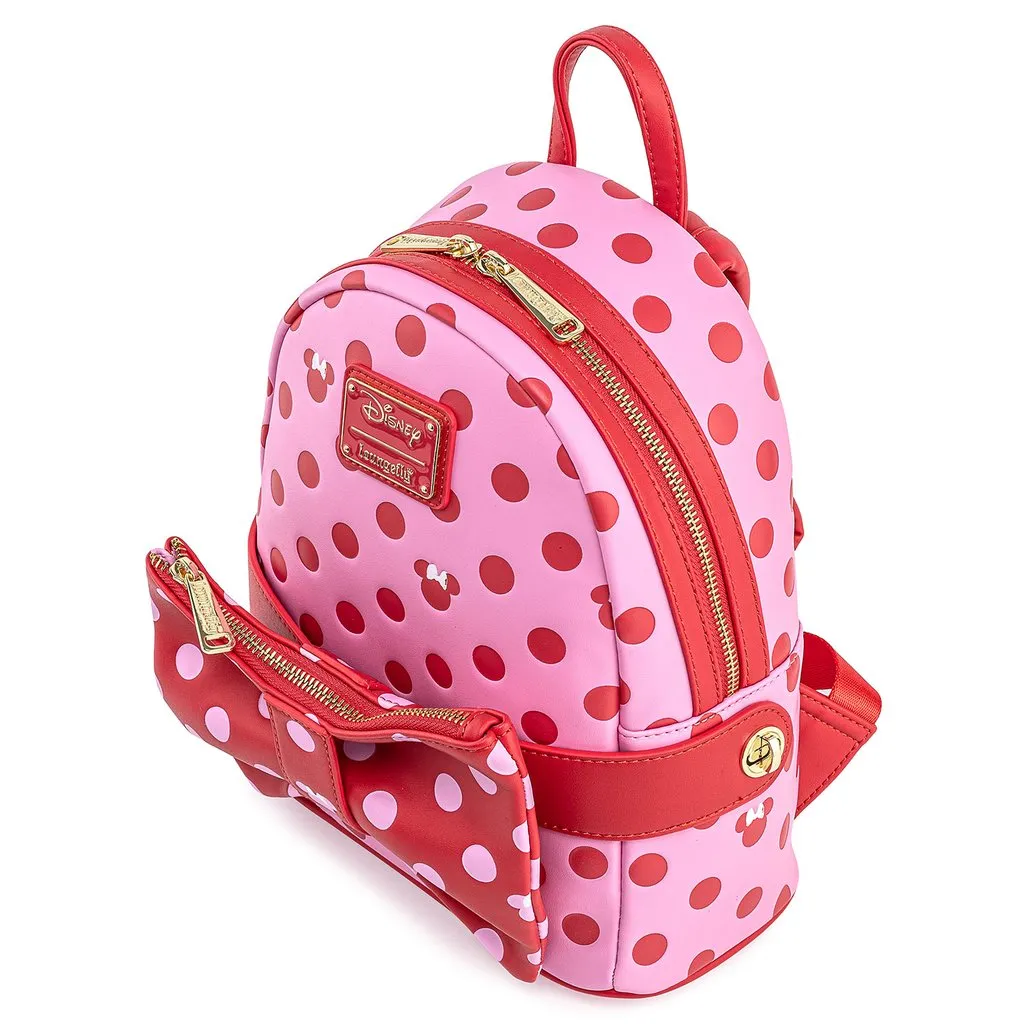 Loungefly Disney Minnie Mouse Pink Bow 2 in 1 Mini Backpack/Waist Pack (WDBK1441)