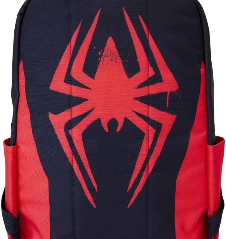 Loungefly Marvel Spider-Man Spider-Verse Miles Morales Suit Full Size Nylon Backpack (LOUMVBK0338)