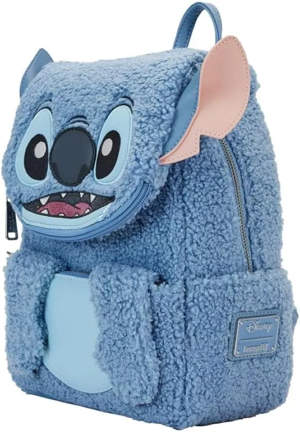 Loungefly Stitch Plush Pocket Mini Backpack (0671803476479)