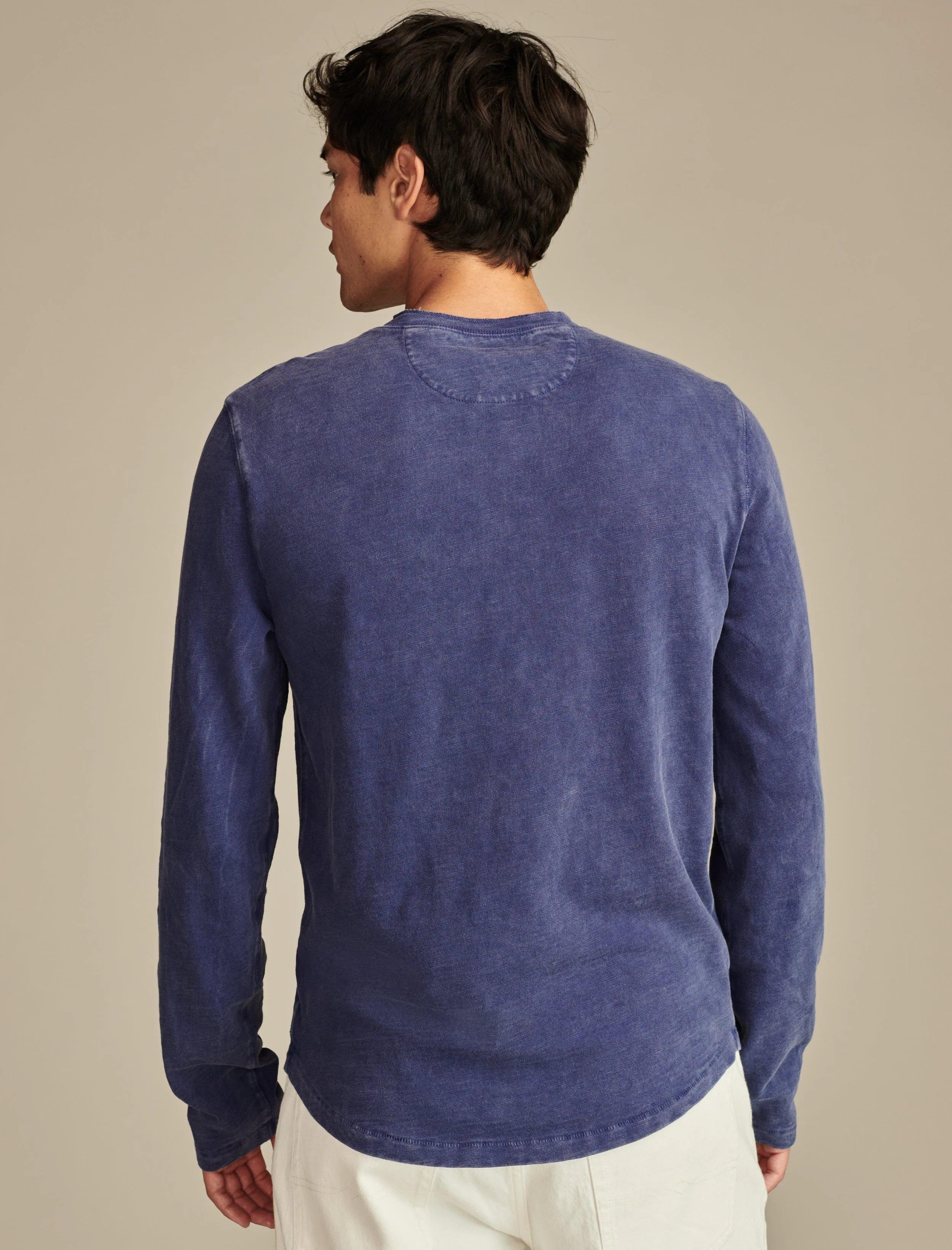 Lucky Brand Men's Weekend Slub Jersey Long Sleeve Henley