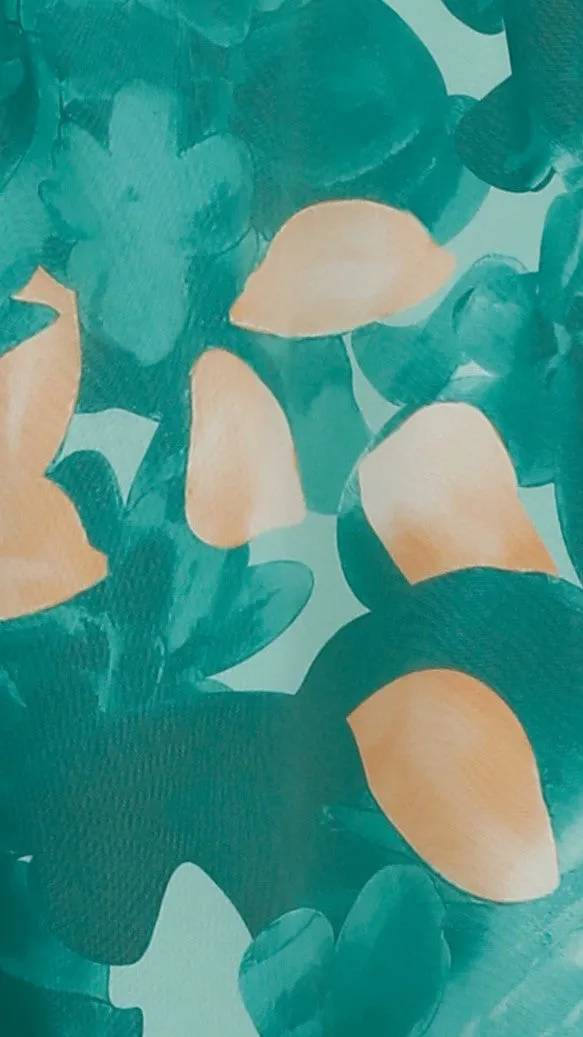 Margie Midi Dress - Green Print Billy J