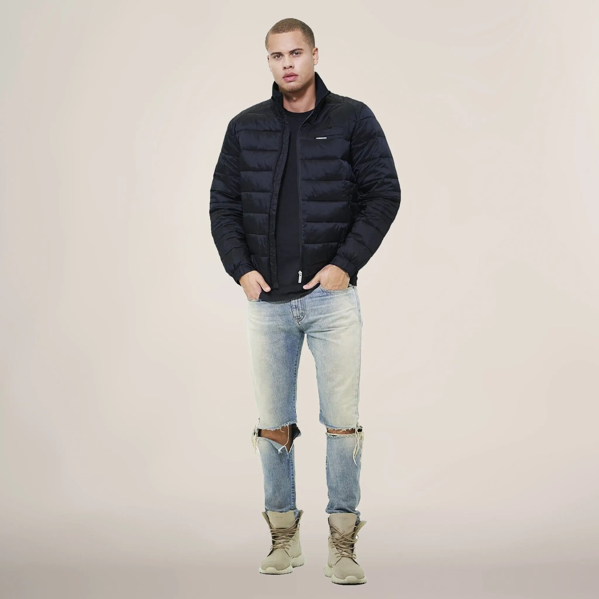 Men's Moto Puffer Jacket
