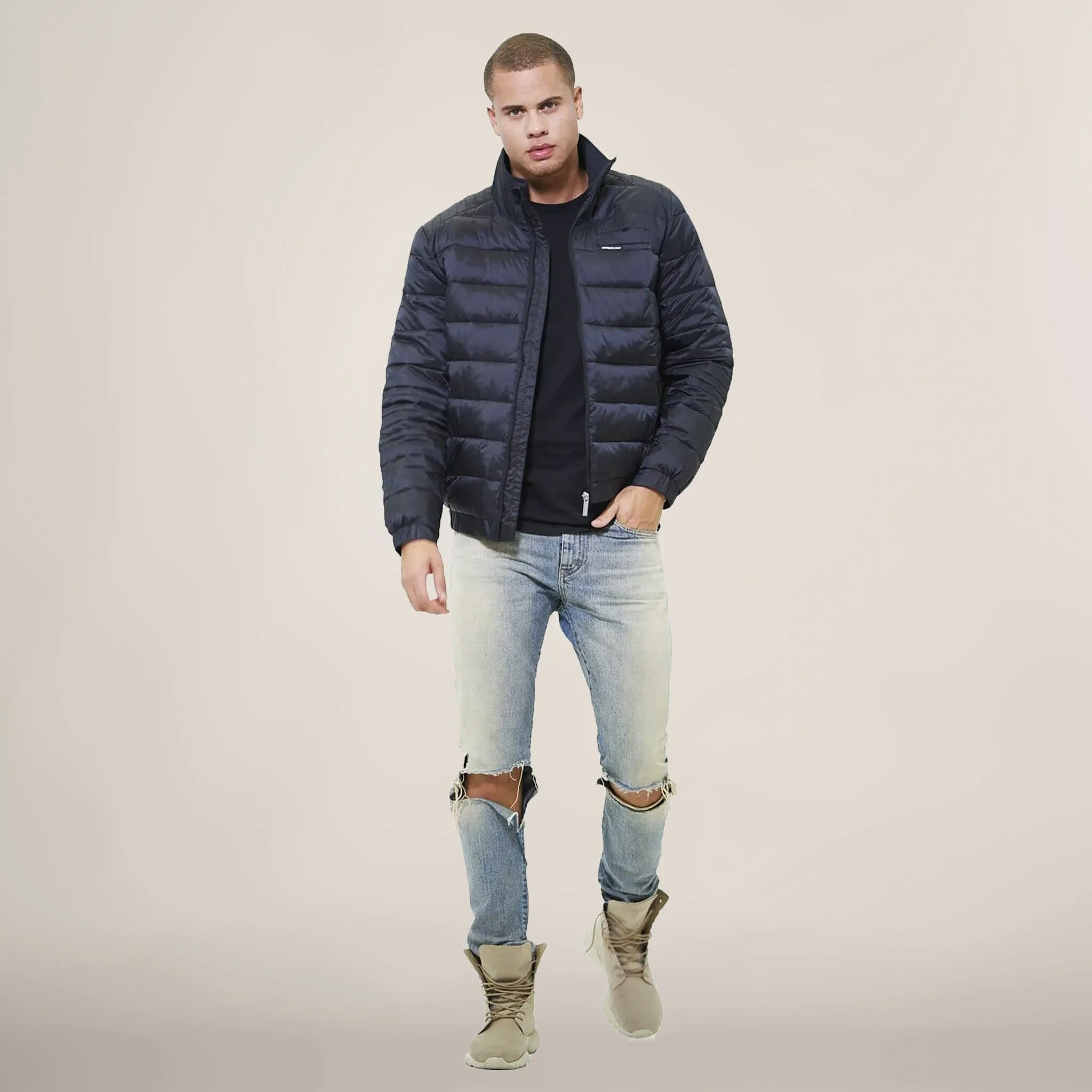 Men's Moto Puffer Jacket