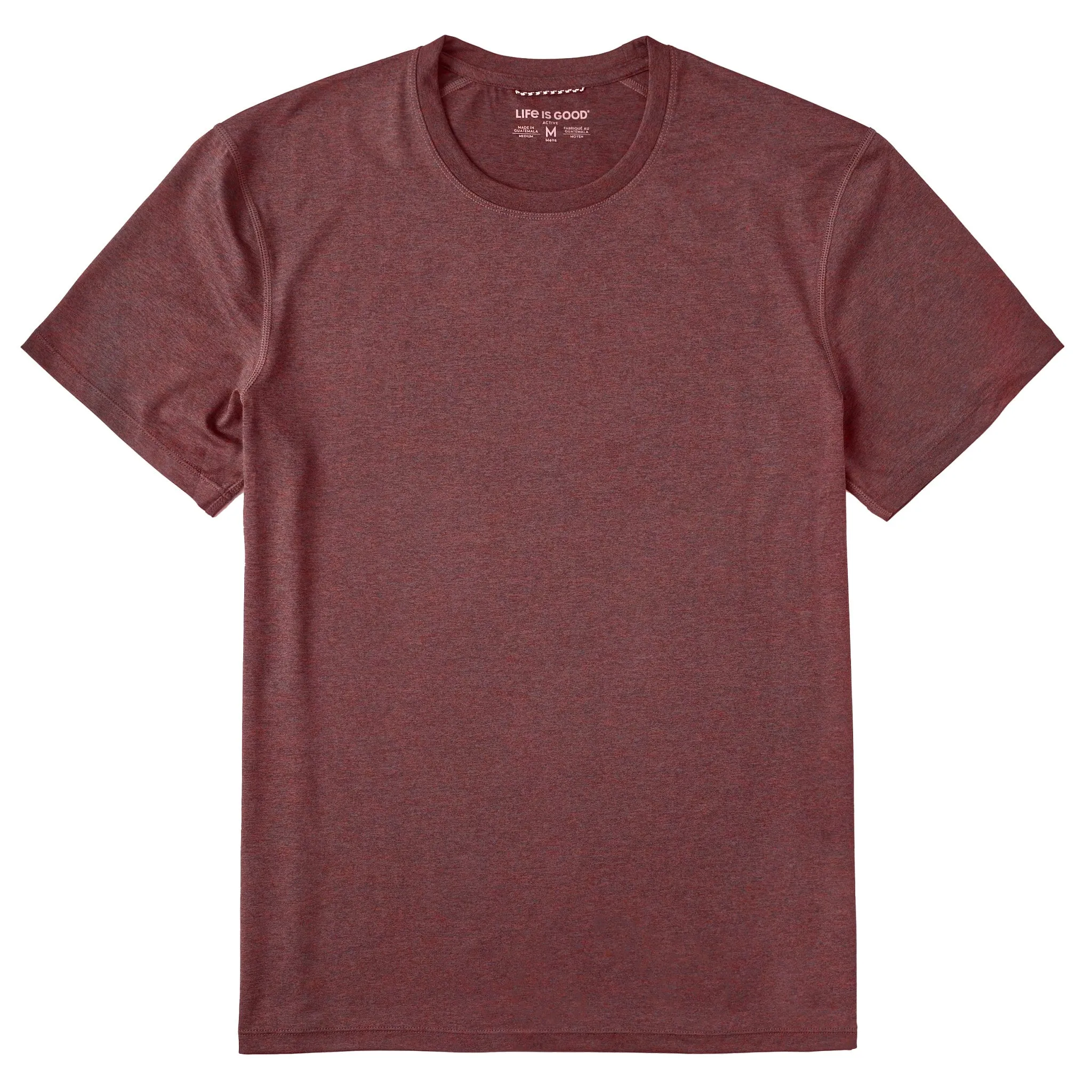 Men's Solid Active Tee LIFE IS GOOD