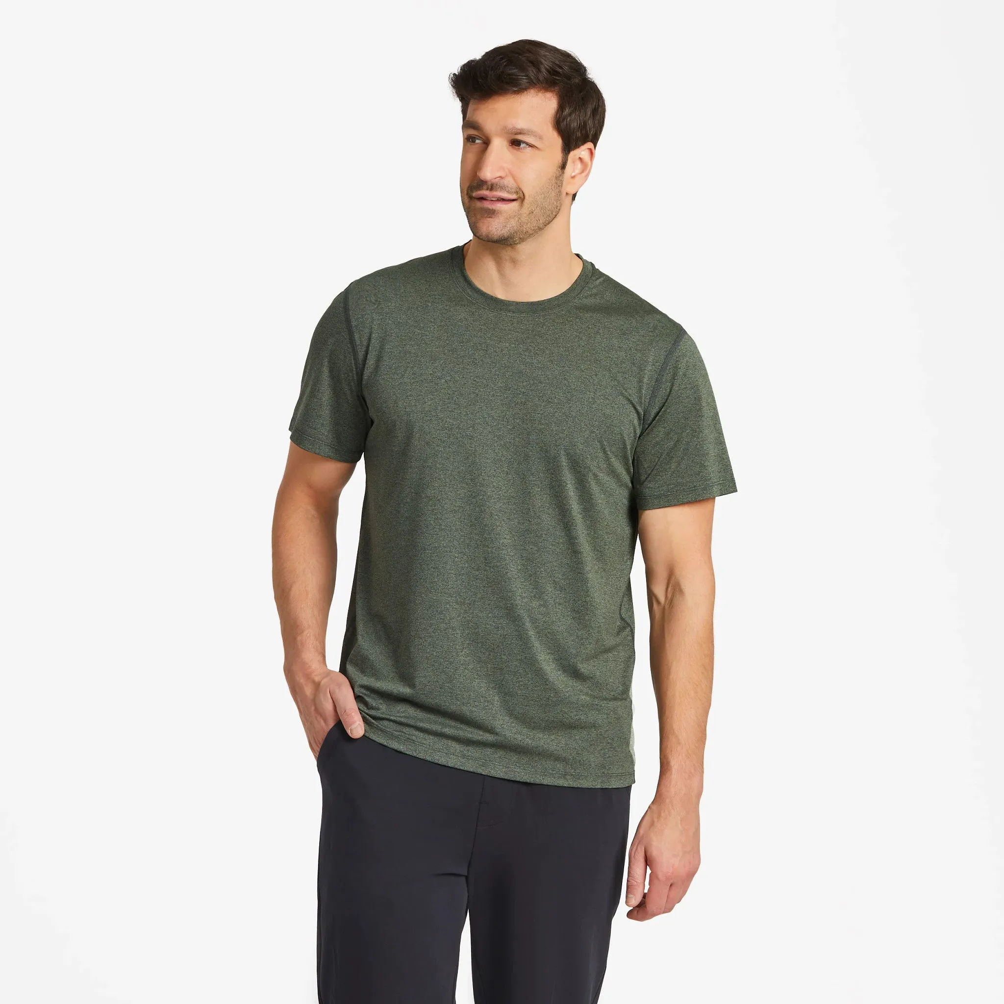Men's Solid Active Tee LIFE IS GOOD
