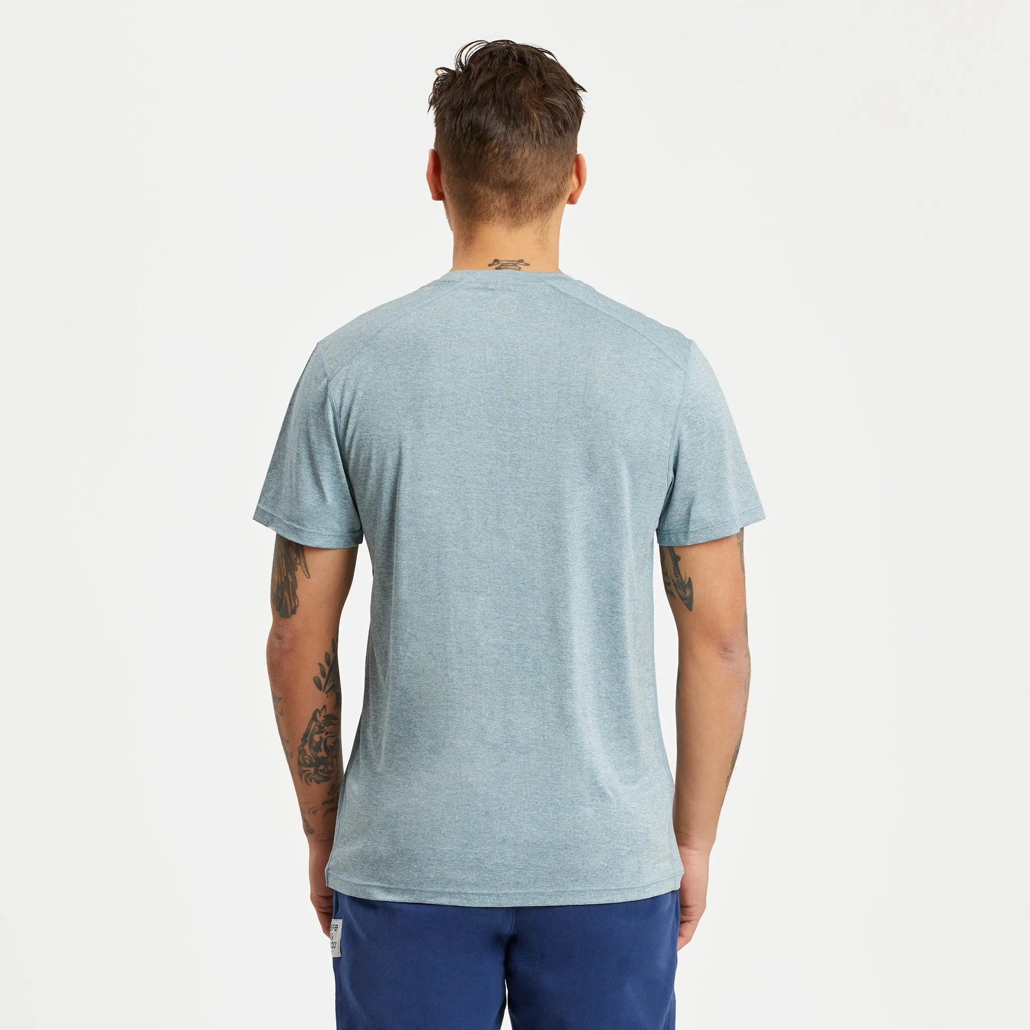 Men's Solid Active Tee LIFE IS GOOD