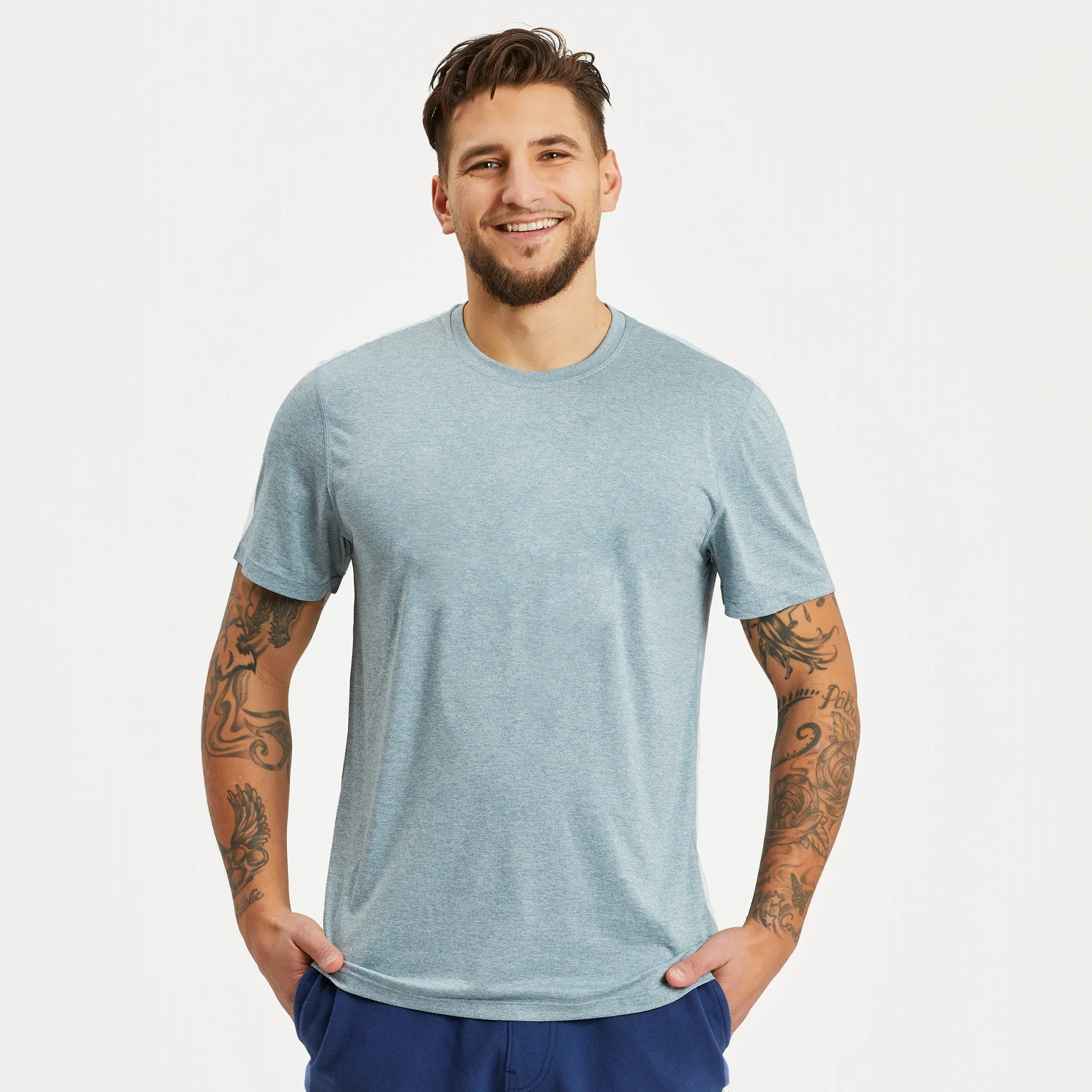 Men's Solid Active Tee LIFE IS GOOD