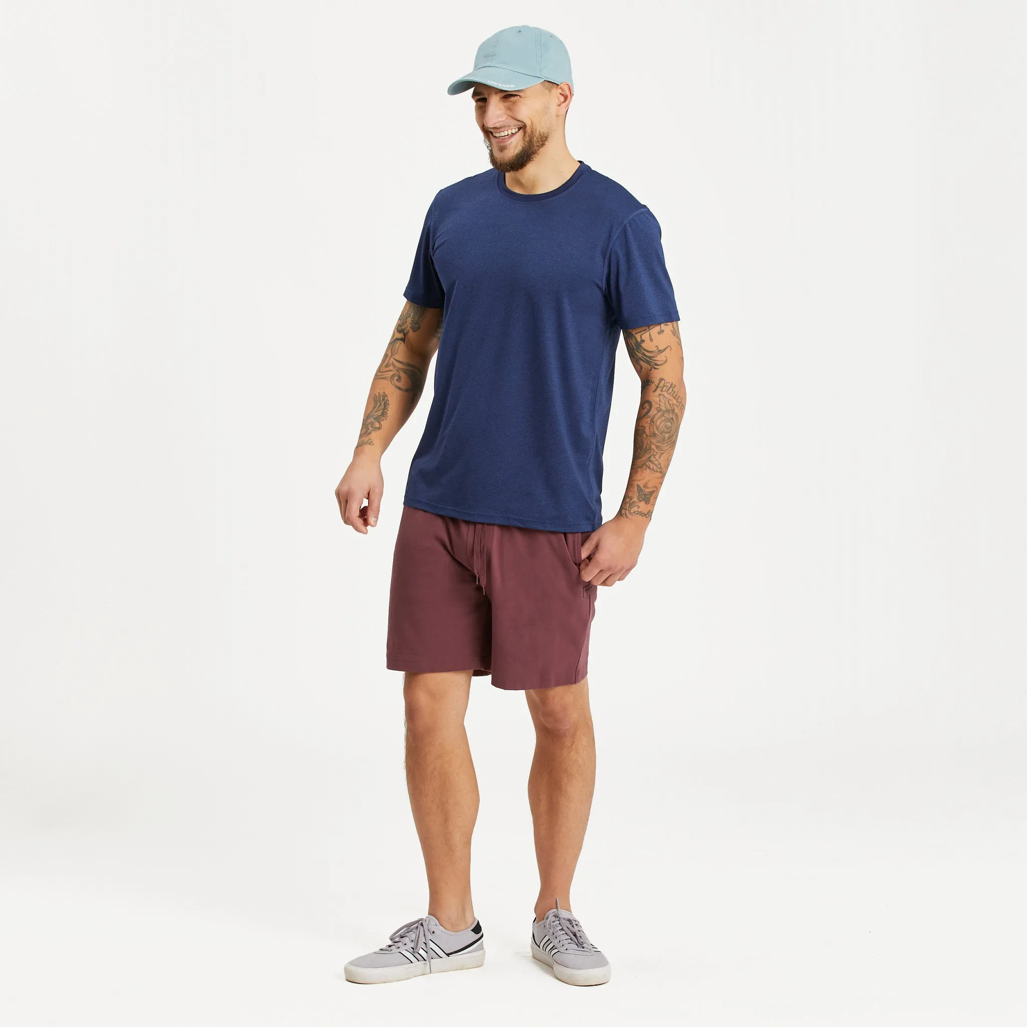 Men's Solid Active Tee LIFE IS GOOD