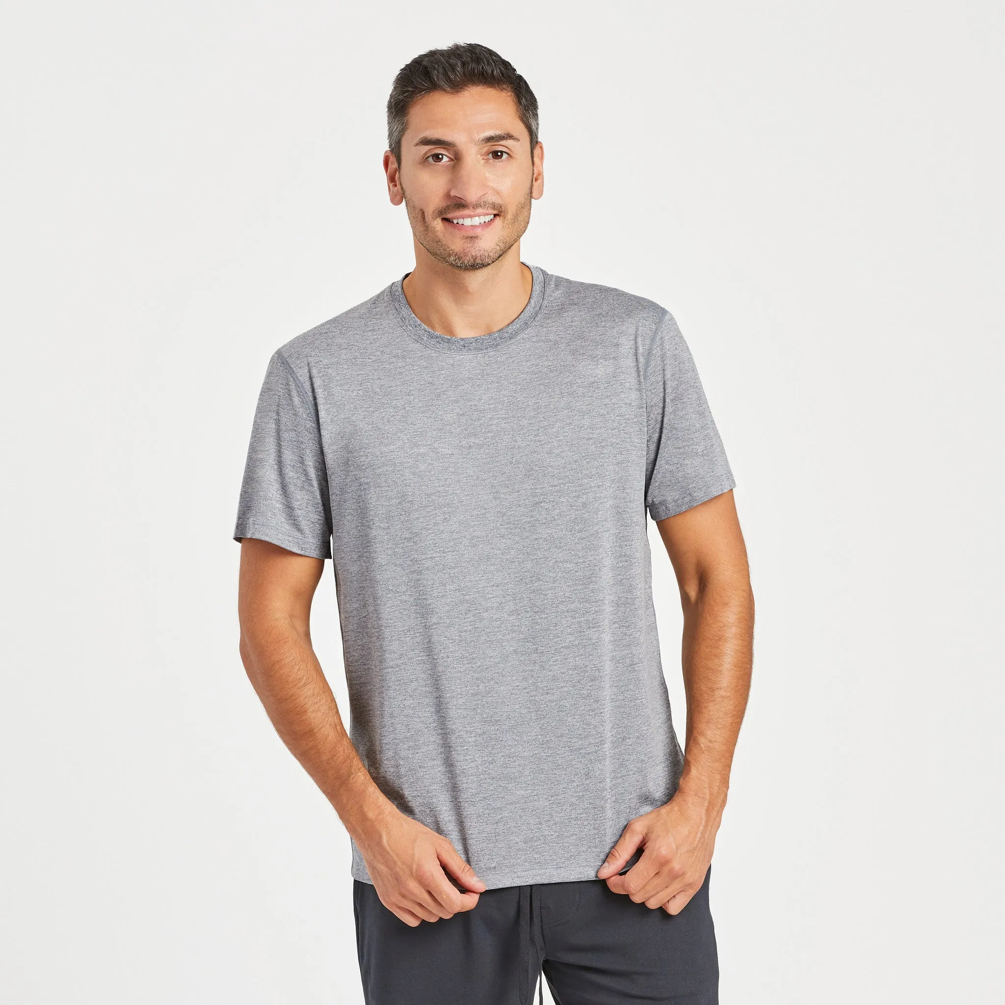 Men's Solid Active Tee LIFE IS GOOD