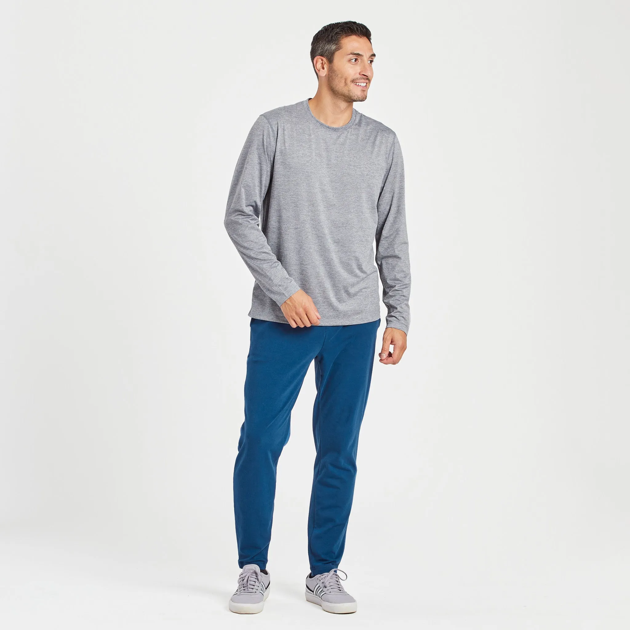 Men's Solid Long Sleeve Active Tee LIFE IS GOOD