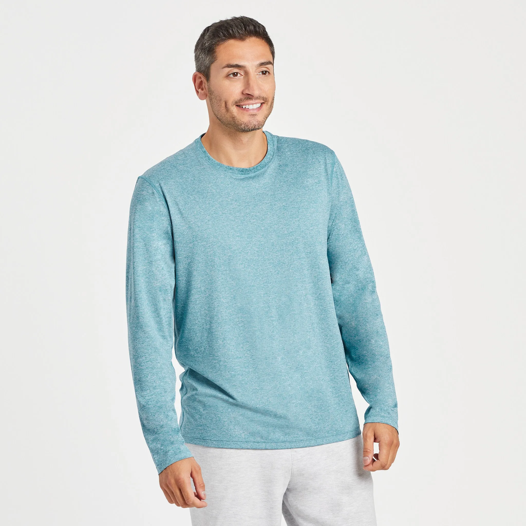 Men's Solid Long Sleeve Active Tee LIFE IS GOOD