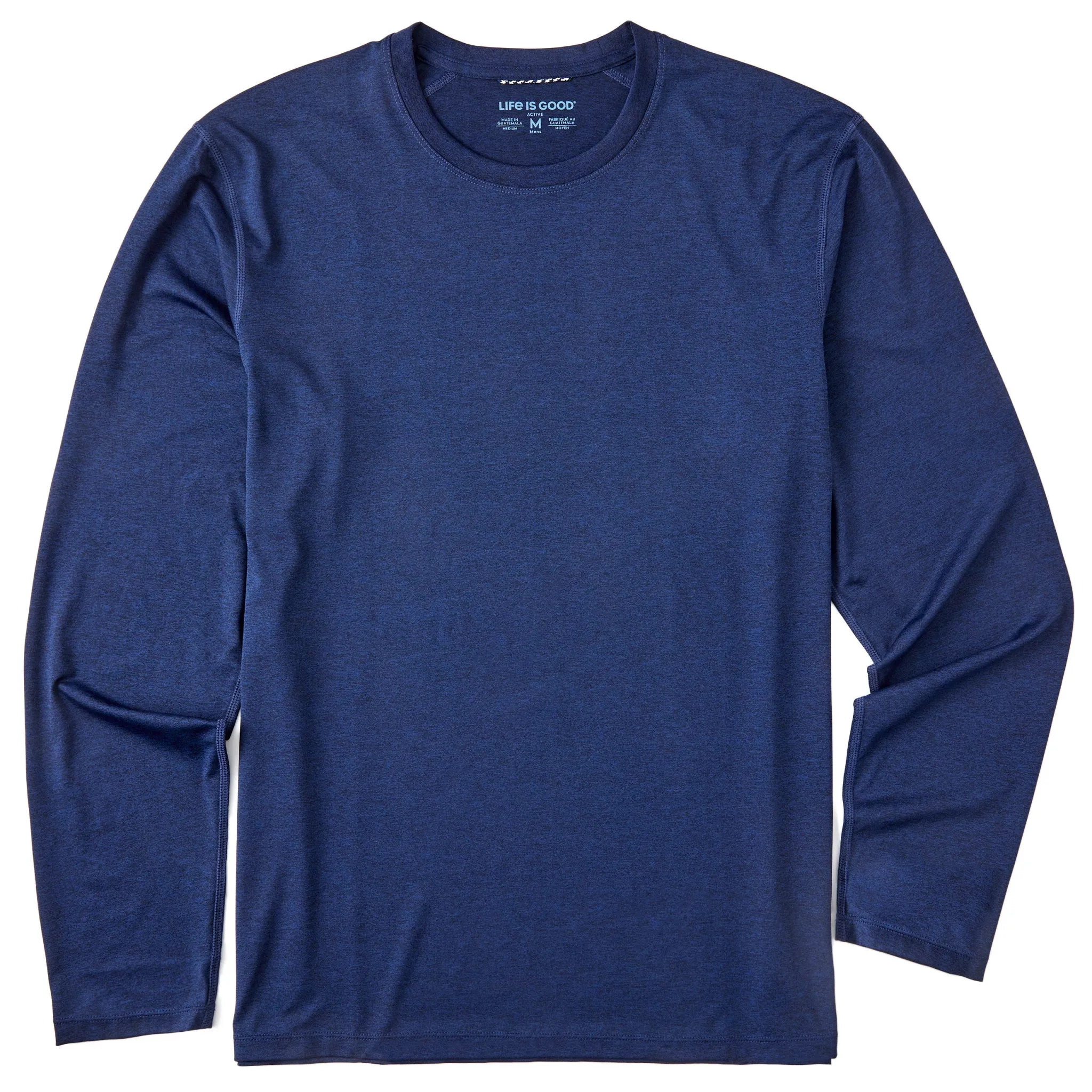 Men's Solid Long Sleeve Active Tee LIFE IS GOOD