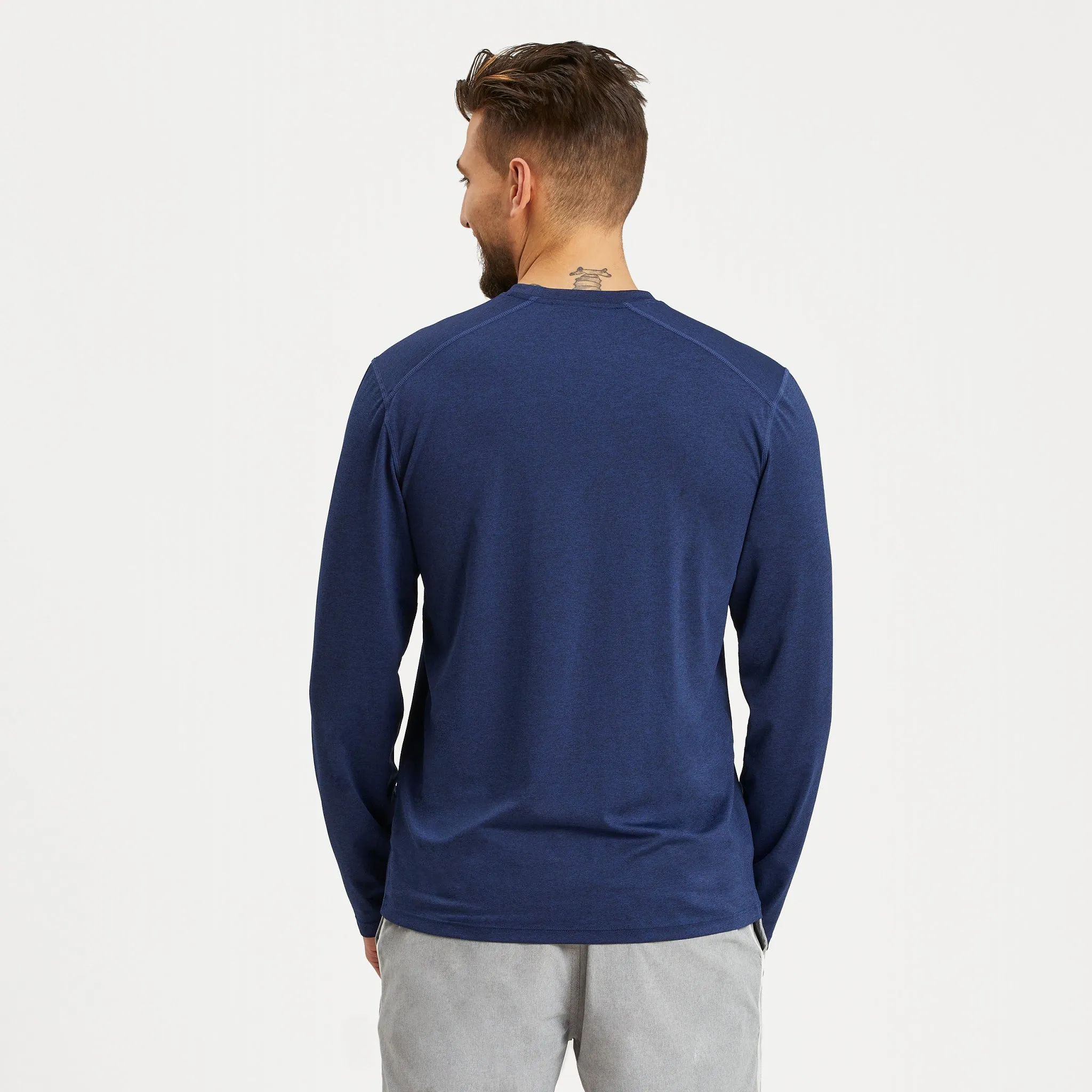 Men's Solid Long Sleeve Active Tee LIFE IS GOOD
