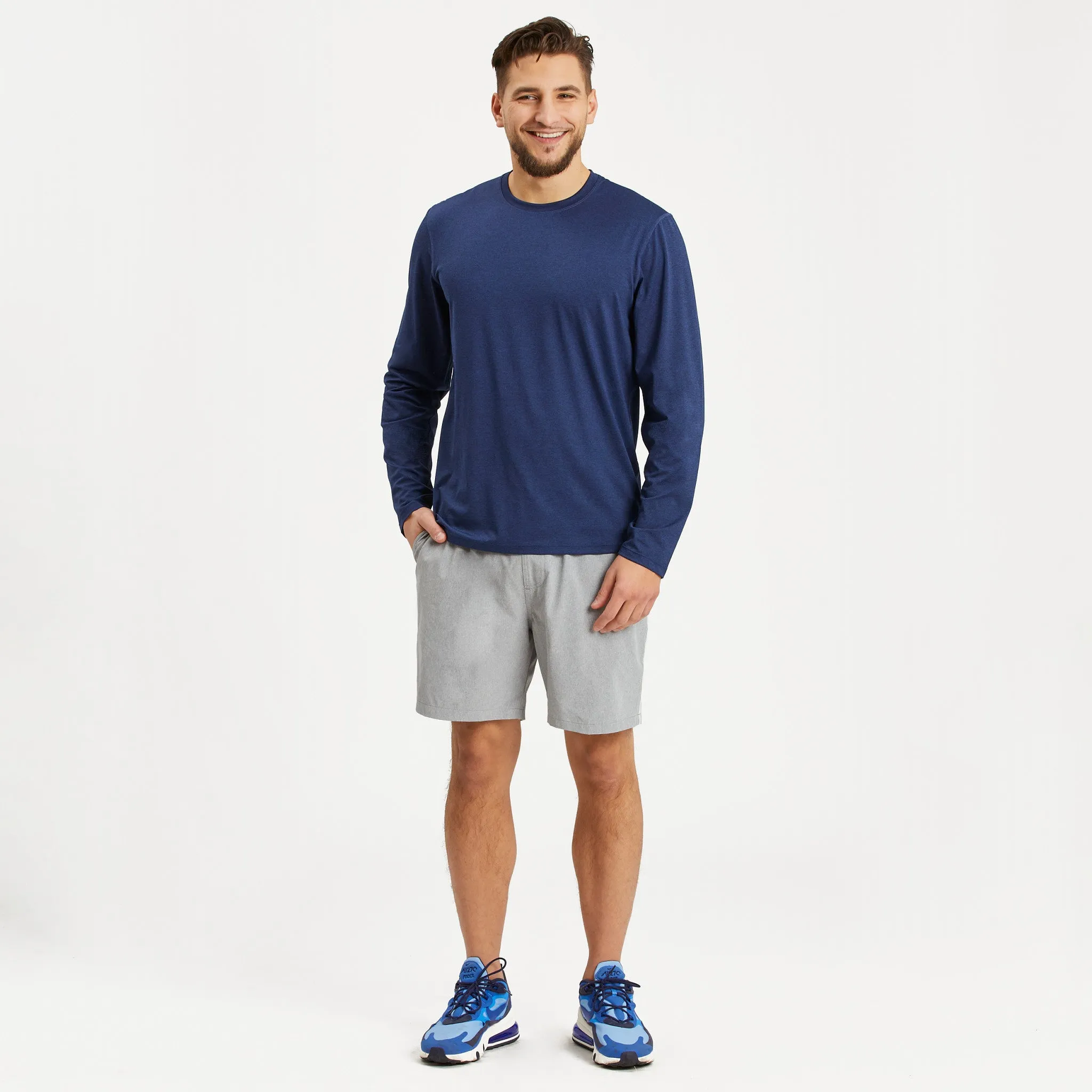Men's Solid Long Sleeve Active Tee LIFE IS GOOD
