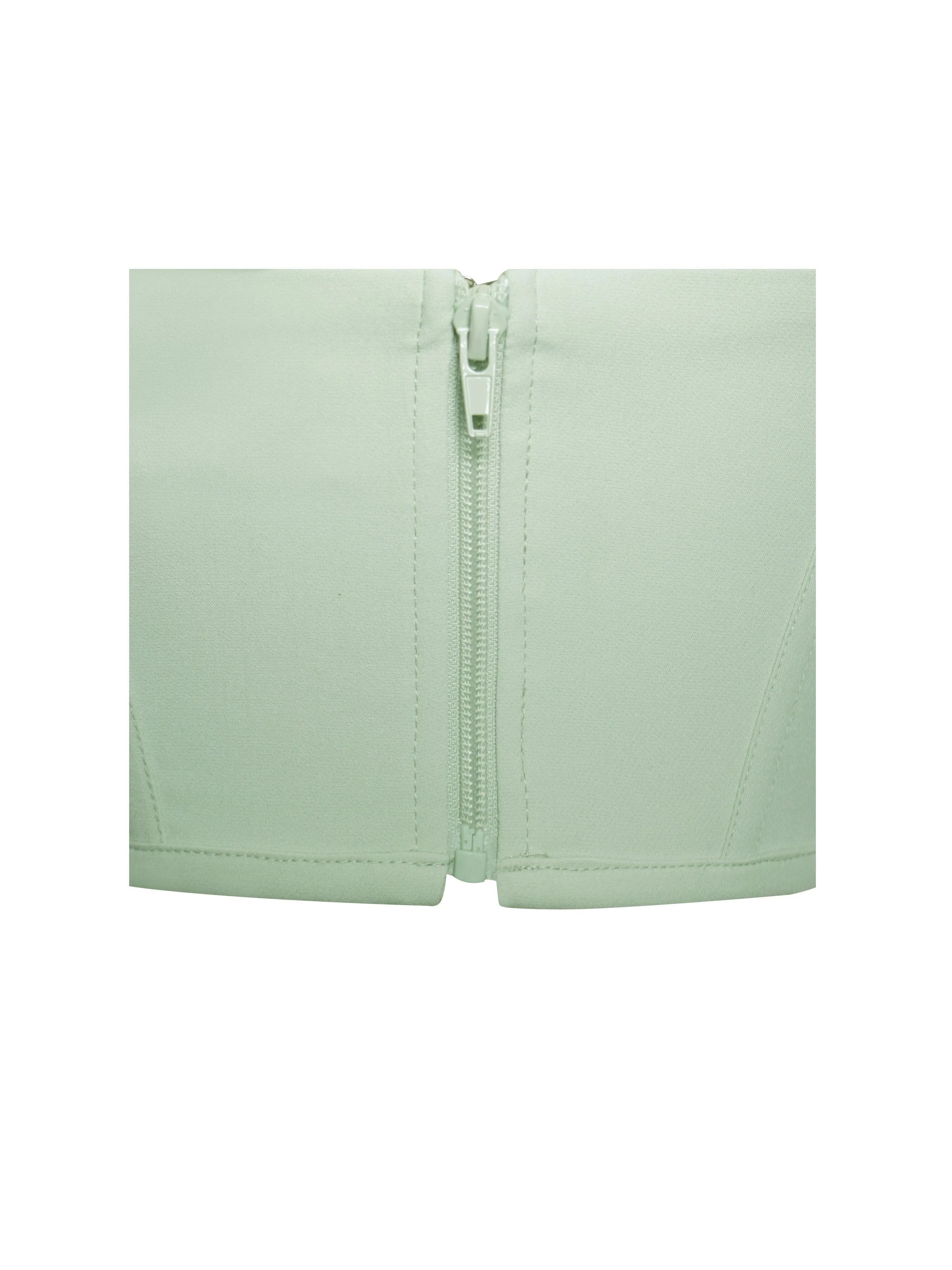 MIAH MINT STRETCH MESH SLEEVE CORSET TOP Gloria Lanvin