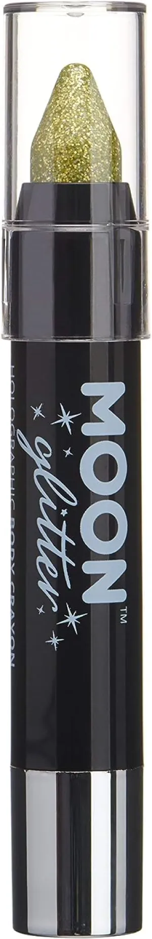 Moon Glitter - Holographic Glitter Paint Stick Body Crayon for Face & Body - 3.5g - Gold (G06513)
