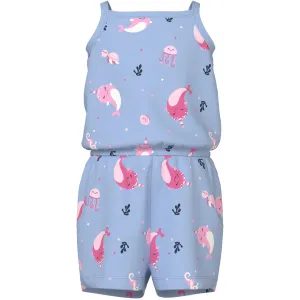 Name It Chambray Blue Whales Vigga Strap Suit