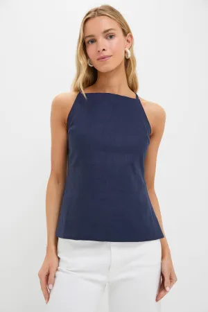 Navy Eline Apron Top