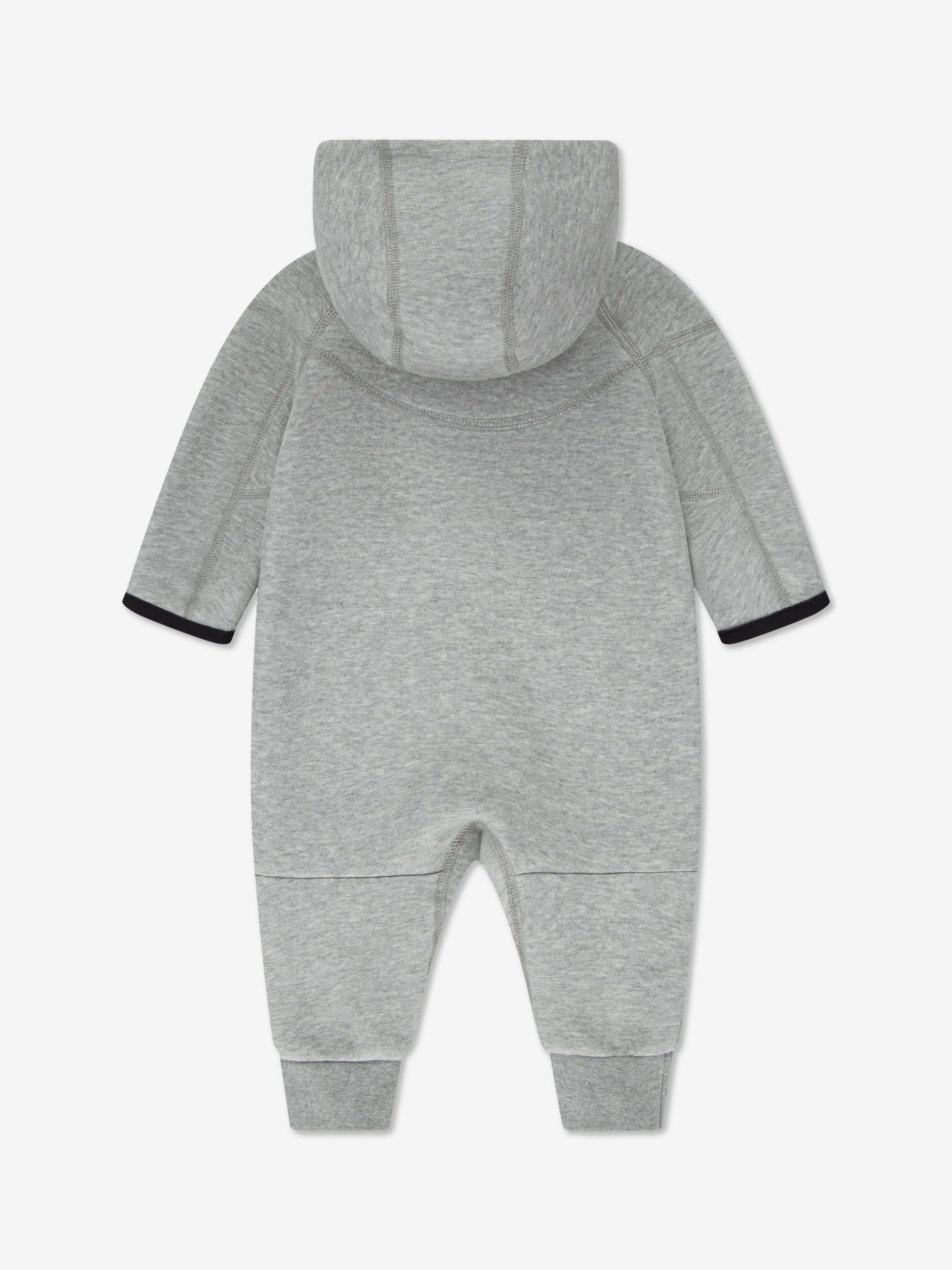Nike Baby Tech Fleece Hooded Coverall in Grey